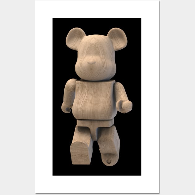 Wood Bearbrick Wall Art by visualeffect